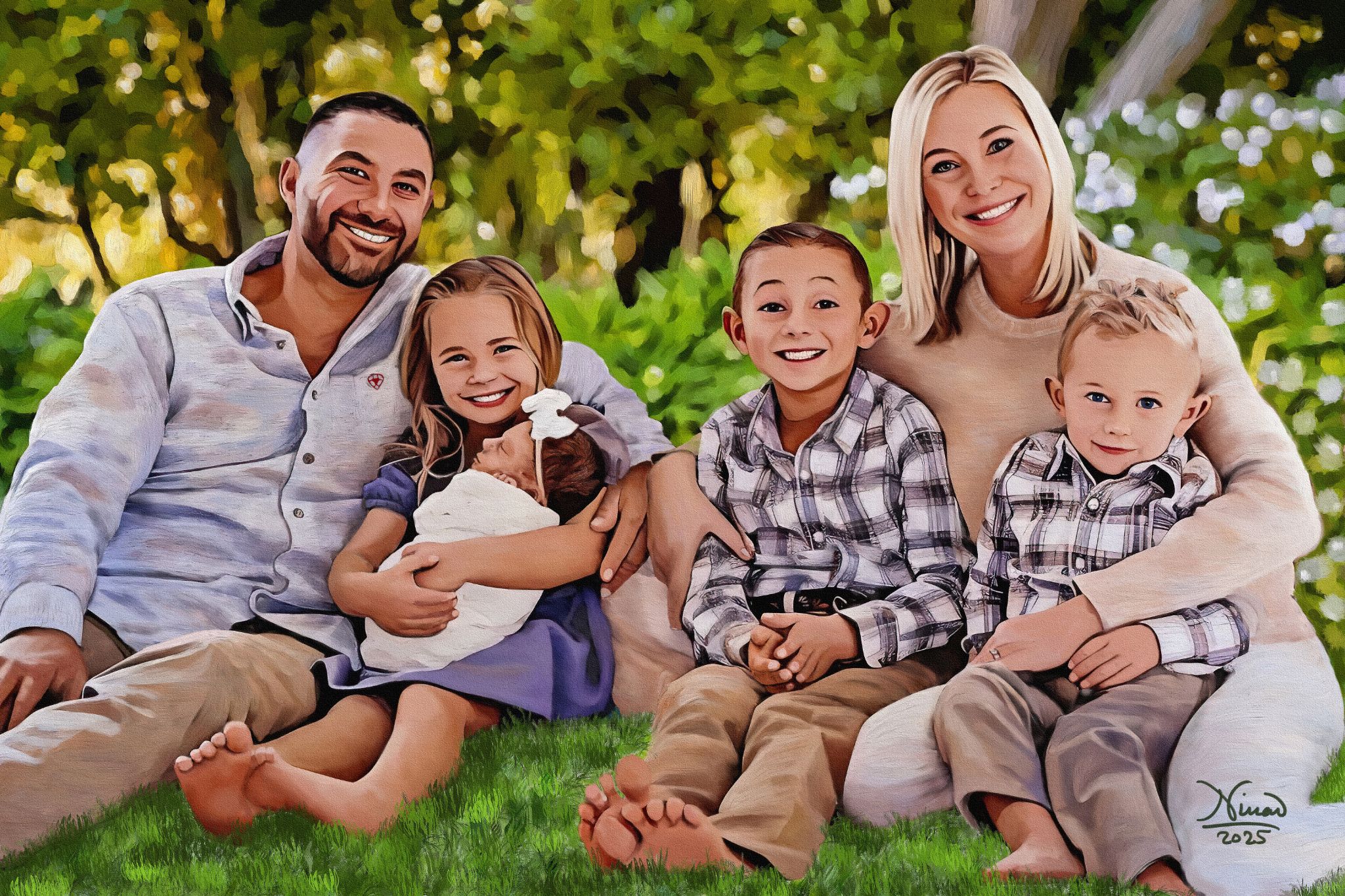 DeBonis Family Portrait painting 3 final